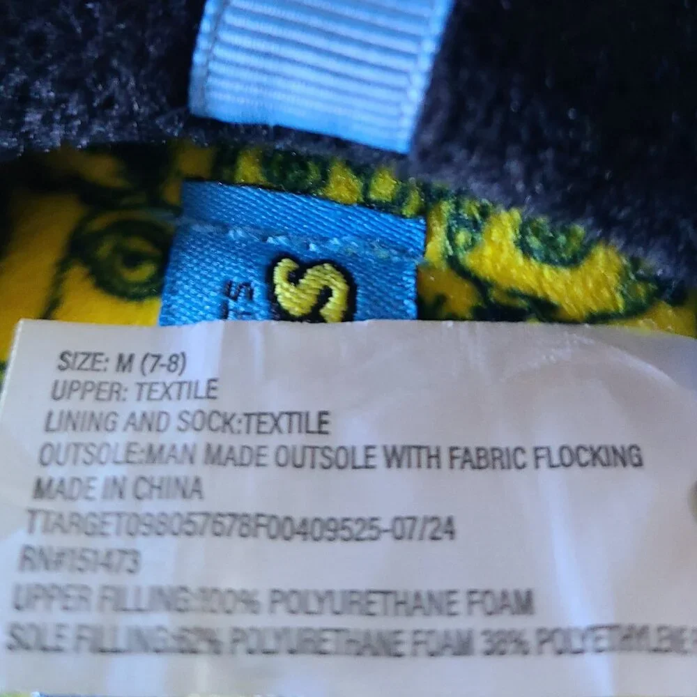 MINIONS RISE OF GRU- PLUSH SLIPPERS- TODDLERS SIZE MEDIUM (7-8)